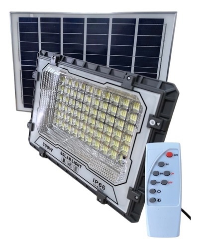 Reflector Solar Exterior 800w Recargable Panel Led Luz Blanc