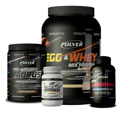 Pulver Mix Protein Egg Whey Amino Taurus Vitaminas Arginina