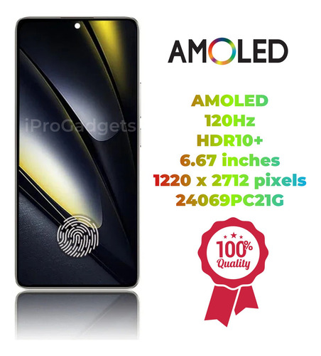 Display Tela Toque Amoled 120 Hz Para Poco F6 5g 24069pc21g