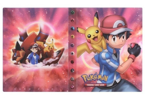 Album Protector Para Cartas Pokemon Diseño Ash Pikachu
