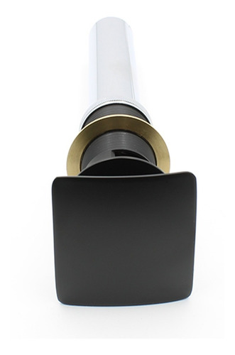 Imagen 2 de 6 de Cespol Para Lavabo De Push Desague Contra Negro Mate De Lujo