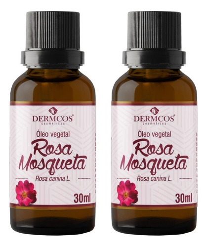  Kit Óleo Vegetal Rosa Mosqueta Clareador De Manchas Dermcos