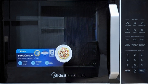 Horno De Microondas Midea De 1.1ft Blanco Con Negro Elegante
