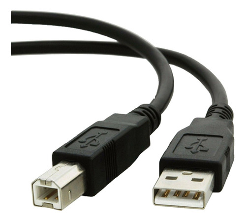 Cable Usb 2.0 Para Impresora Y Scanner A-b 1.5 Metros Color Negro