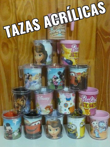 Tazas Acrílicas Infantiles De Personajes De Disney!