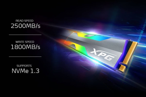 Imagen 3 de 10 de Disco Ssd 1tb M2 2280 Nvme Adata Xpg Spectrix S20 Rgb Gamer