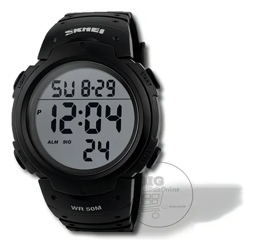 comprar Reloj Deportivo Sumergible Con Alarma Cronometro Luz \u002F Skmei Color de la malla Negro