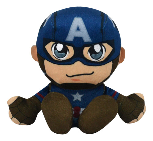 Captain America - Peluche De 8 Pulgadas Kuricha Sentado .