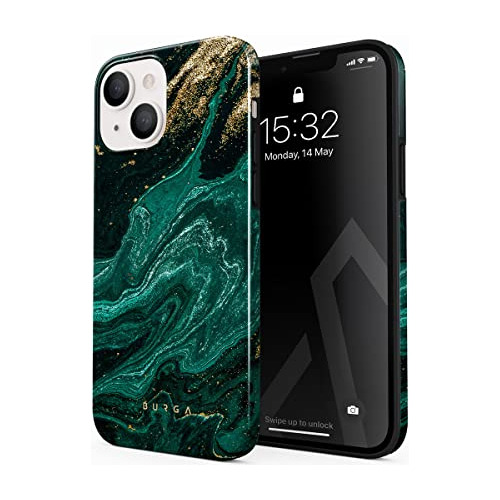 Funda Para iPhone 13 Emerald Pool Hybrid 2 Capas Duro+ Si-02