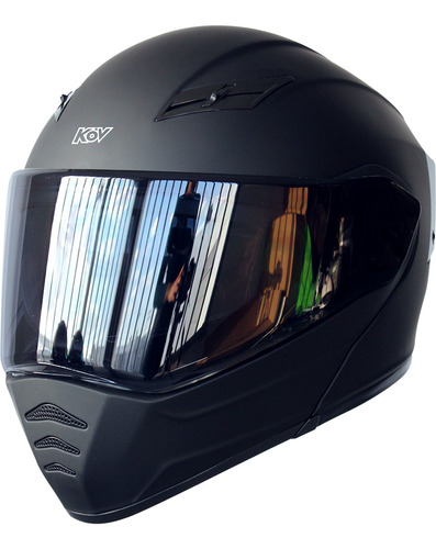 Casco Motociclista Kov Estelar Negro Led