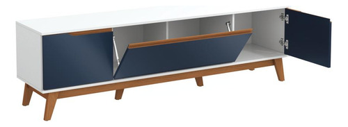 Rack Kappesberg 3 Portas Branco/azul Profundo 180cm