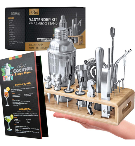 Mixology Bartender Kit Soporte De Bambú | Juego Básic...