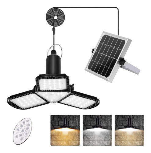 Lámpara De Solar Doble Sensor Con Carga Usb 3 Mode 120 Leds