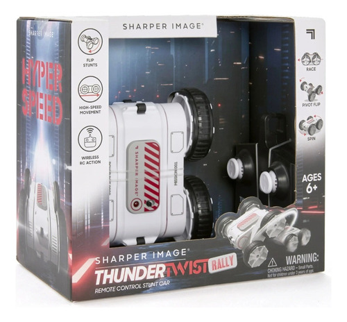 Coche Acrobático Rc Cyclone Twister De Sharper Image Blanco Thunder Twist Rally