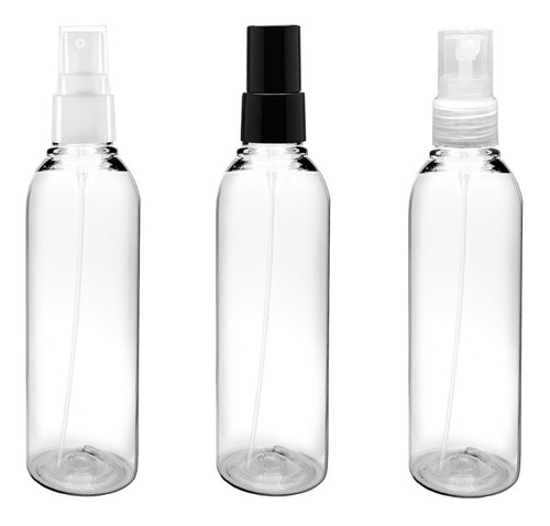 10 Frascos Pet 100 Ml Cilíndrico Válvula Spray Para Perfume
