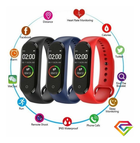 Reloj Pulsera M4 Inteligente Monitor Cardíaco Smartband