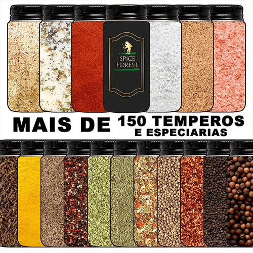 Lemon Pepper Spice Forest tempero a base de pimenta limão e sal sem glúten 60g