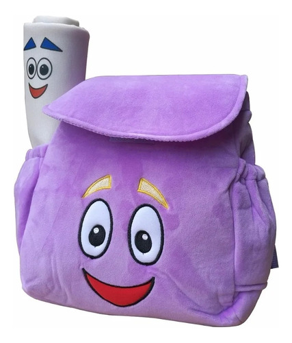 Mochila De Felpa Para Niño - Dora La Exploradora Con Mapa