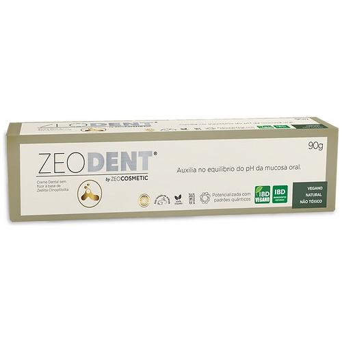 Zeodent Creme Dental Base Vegano Zeólita Clinoptilolita  90g