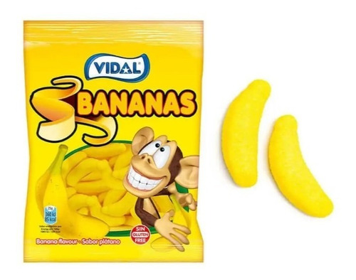 Goma Vidal Bananas 100gr - g a $70