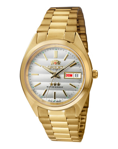 Relógio Orient Automático Masculino Dourado 469wc2 3 Estrela