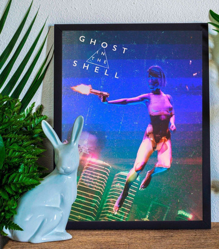 Cuadro Marco Negro Poster 33x48cm Ghost In The Shell Fan Art