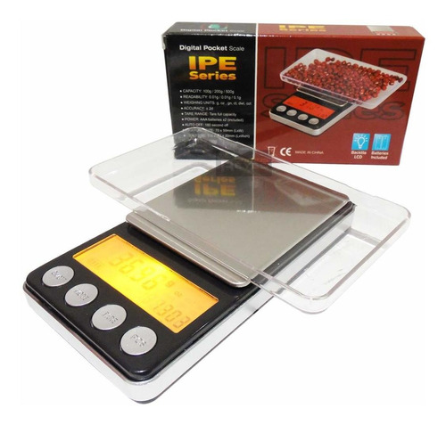 Bascula Lcd Compacta Digital 1 Kg A 0.1 Gr De Pilas Ipe Obi