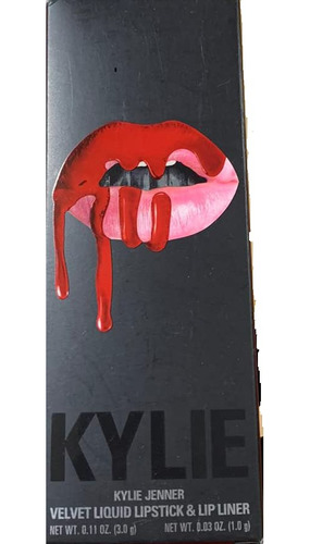 Kylie Cosmetics Kit De Labios Líquido De Terciopelo 'red V.