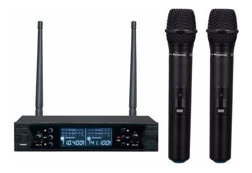 Sistema Microfono Inalámbrico Uhf Ross Mu626 Mu-626 Doble