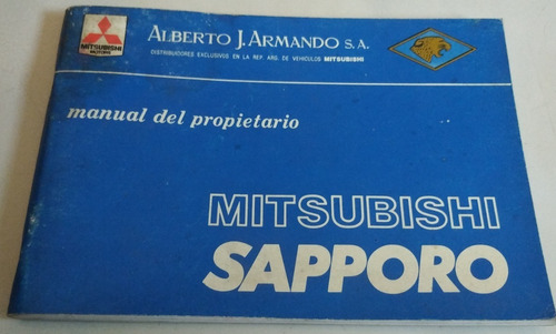 Manual 100% Original Del Usuario: Mitsubishi Sapporo 1980