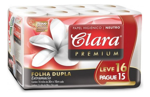 Papel Higiénico Clara Doble Hoja Funda 