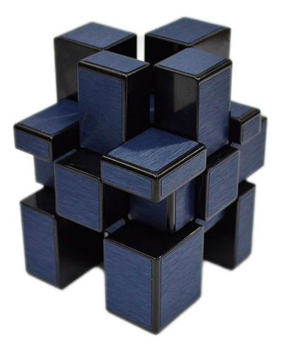 3x3x3 Mirror Fondo Negro Con Stickers Azules Qiyi