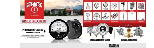 Imagen 3 de 3 de Manómetro Winters Pfq Caja 100mm Total Inox. R1/2 Rangos
