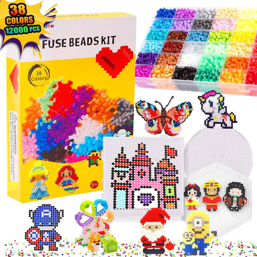 Fuse Beads Craft Kit Melty Fusión Cuentas De Colores 1...