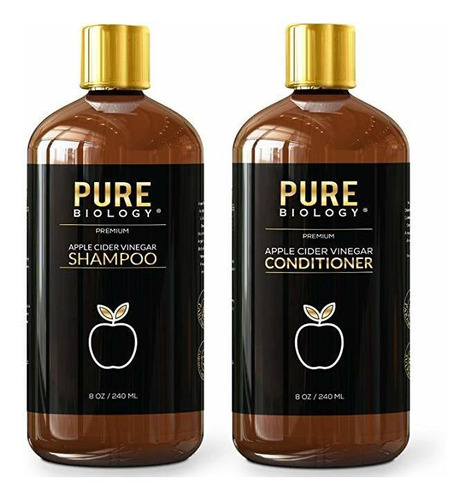 Biología Pura Premium Vinagre De Manzana Champú Y Acondicion