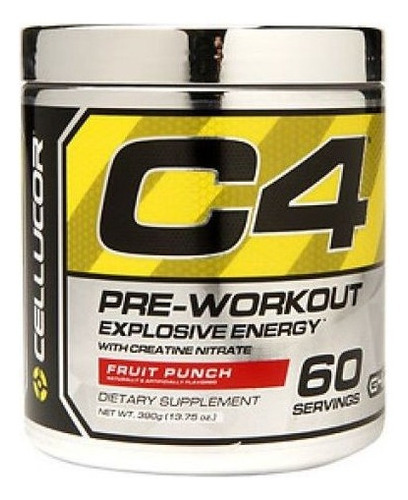 Ponche de frutas Cellucor C4 Pré-workout de 60 dosis