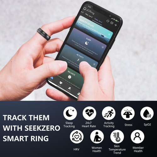 Seekzero Smart Ring - Sin Suscripción A Aplicaciones, Tamaño