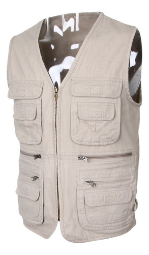 Vest Vest Zipper Cotton Multiple Pockets Photography .