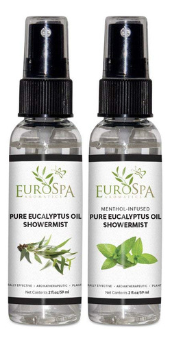 Eucalyptus Shower Mist 2oz, Twin Pack Eurospa Aromatics