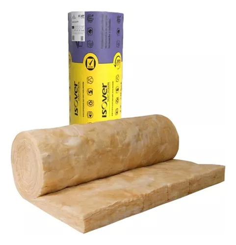 Rollo Lana Vidrio Isover 50mm Sin Aluminio 1.20 X 18 Metros