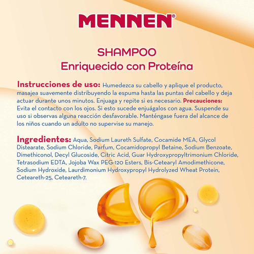 Shampoo Mennen Fuerza Y Manejabilidad Proteína 700 Ml