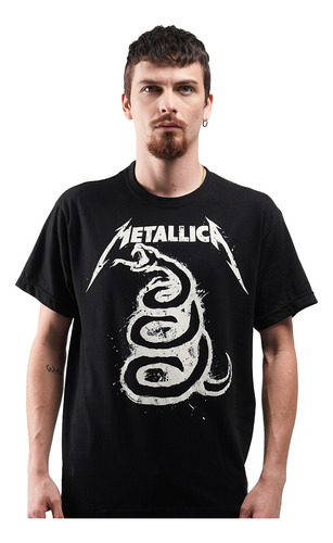 Camiseta Metallica Black Album Rock Activity Soft