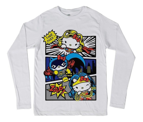 Hello Kitty Heroes  Remera Manga Larga 