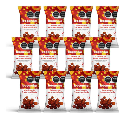 Botanas Saludables | Fruta En Cubitos Enchilada  Pack X12 