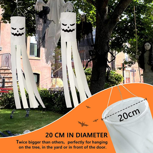 2 Decoración De Bandera De Manga De Viento De Fantasma De