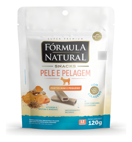 Formula Petisco Pele E Pelagem Para Cães Mini/pequeno 120g