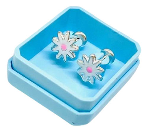 Abridor Flor Margarita Esmaltada De Plata 925 Abp 193