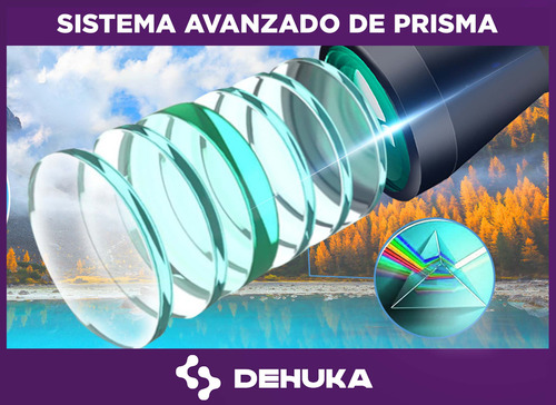 Larga Vista Binoculares 20×50 Caza Nautica Deportes Estuche Dehuka
