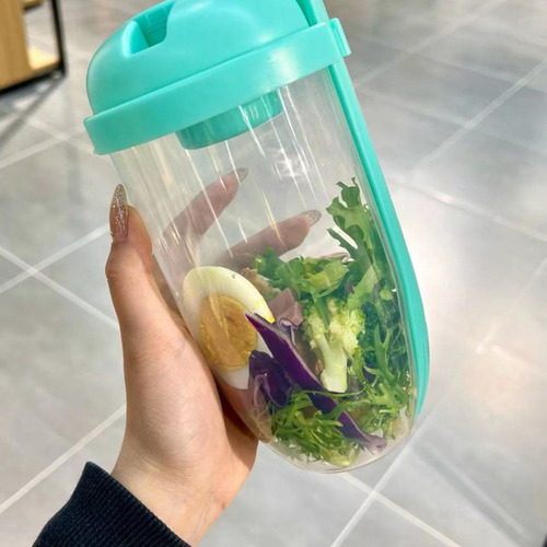 Vaso Para Ensalada, 4 Unidades, Con Tapa Y Tenedor
