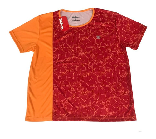 Remera Tenis Wilson Mujer Original Estampada Padel Running 